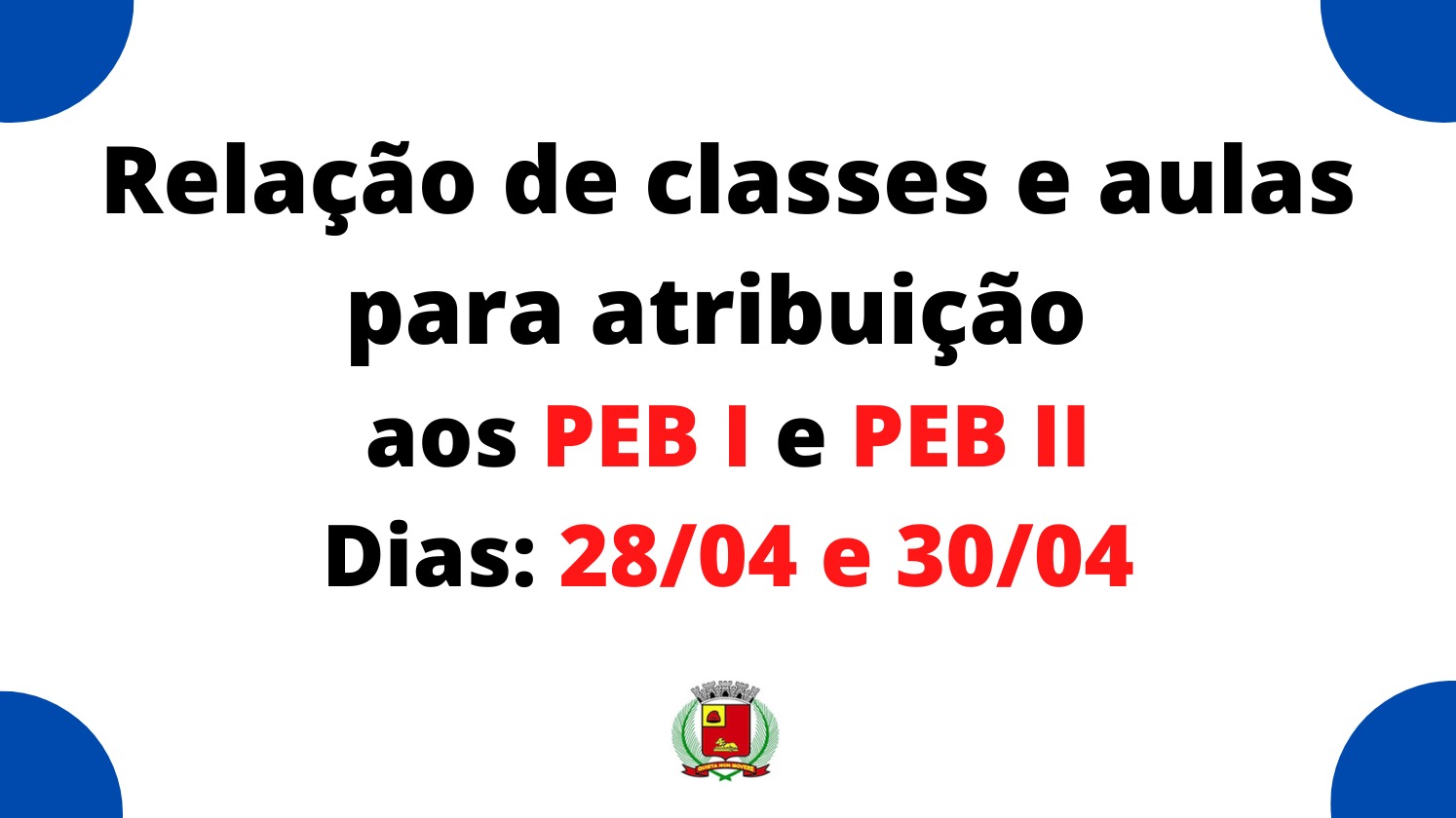 Imagem notícia Relação de Classes e aulas para Atribuição